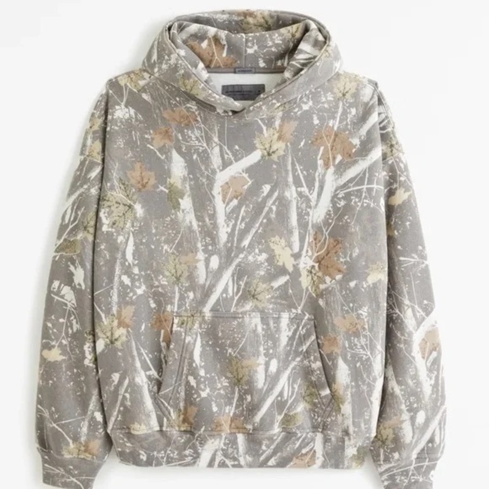 Abercrombie & Fitch Essentials Camo Pullover Hoodie